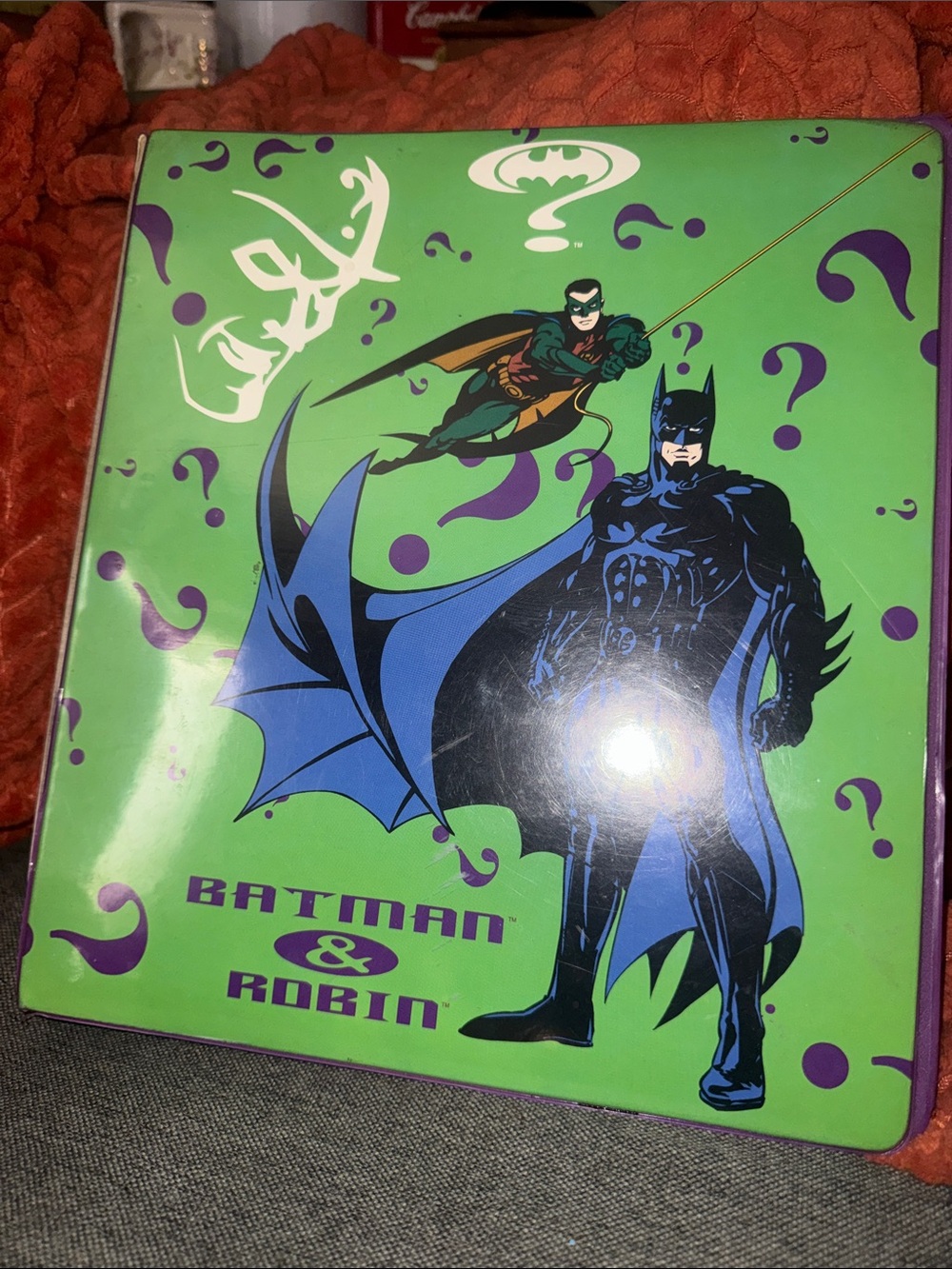 Vintage 1990s Batman & Robin Movie 3-Ring Binder DC Comics Retro Collectible